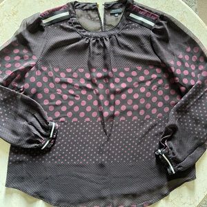 Who What Wear polka dot top